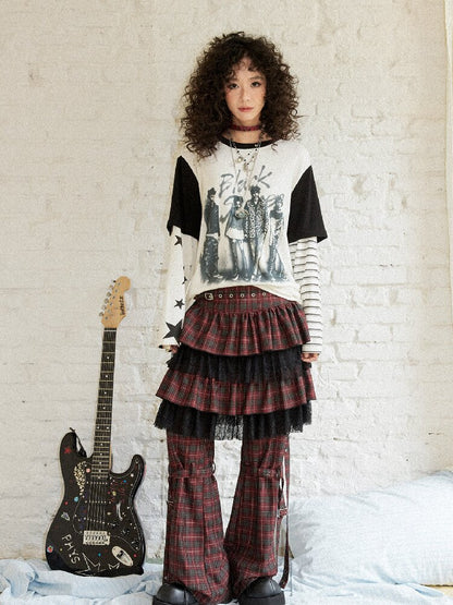 Loose Slub Cotton Printed T-Shirt【s0000017897】