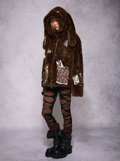 Rabbit Patch Fur Jacket【s0000019136】