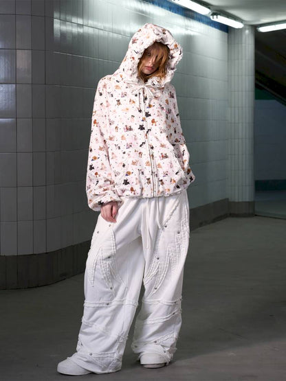 Puppy Print Sweatshirt Jacket【s0000014413】