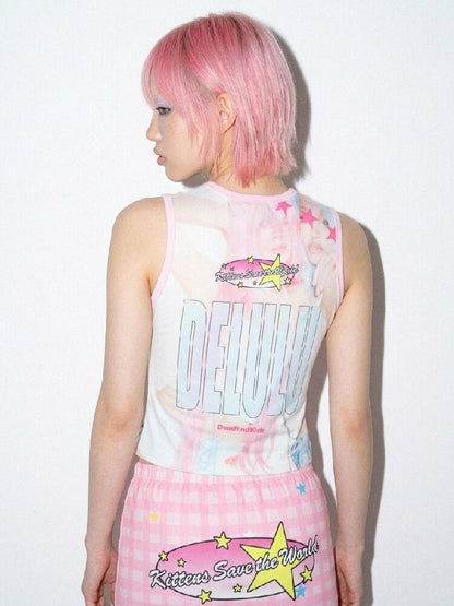 American Print Stretch Slim Vest【s0000016698】