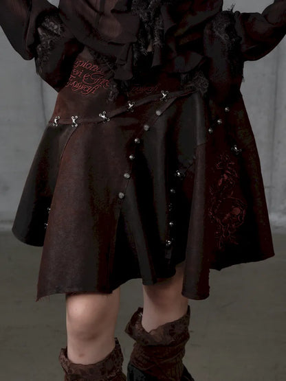 Asymmetrical Suede Skirt【s0000014111】