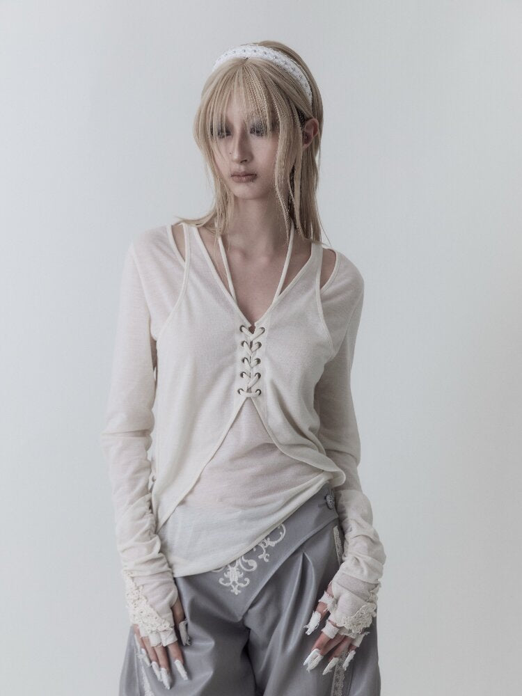 Romantic Antique Embroidered Top【s0000017973】