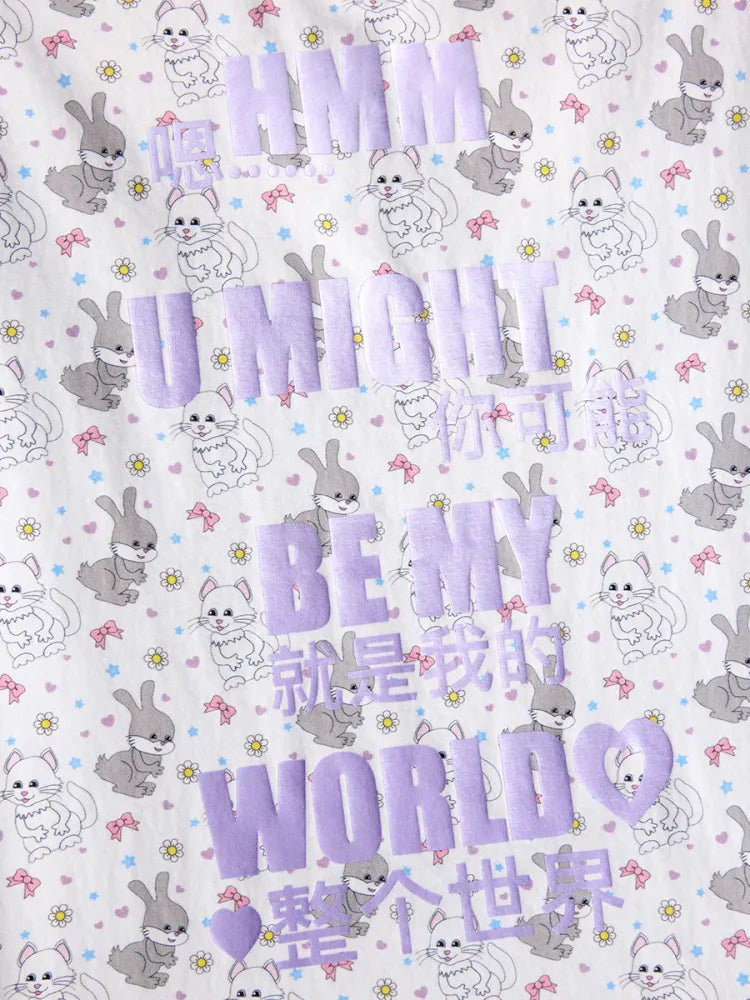 Print Two-Piece Style Long-Sleeve T-Shirt【s0000014093】