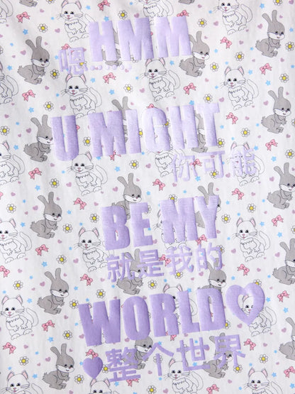 Print Two-Piece Style Long-Sleeve T-Shirt【s0000014093】