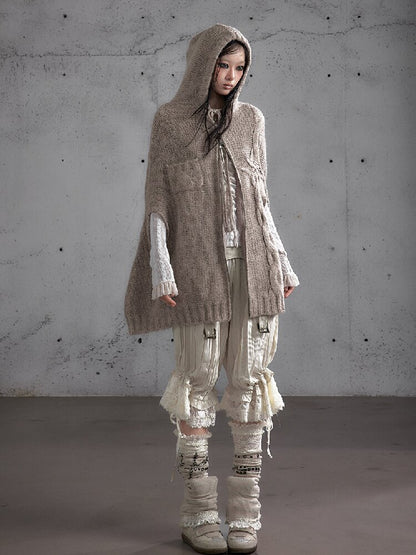 Twisted Knit Wool Cape Jacket【s0000019160】