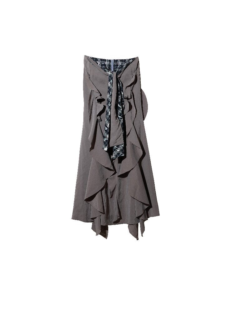 Urban Lazy Ruffle Lace-up Skirt【s0000016865】