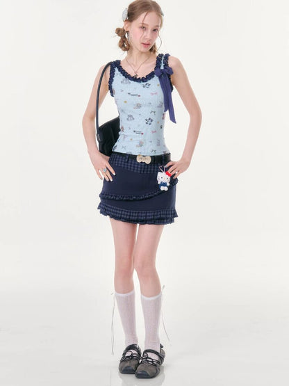Printed Fungus Slim Camisole Top【s0000016622】