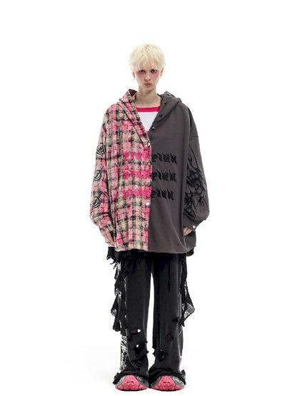 Hooded Headcoat Embroidered Shirt【s0000012072】