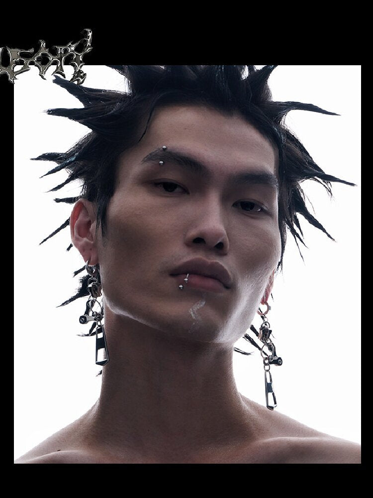 Futuristic Reworked Ear Clips Studs【s0000018876】