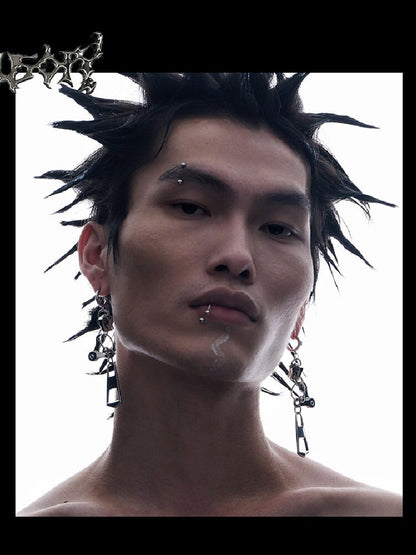 Futuristic Reworked Ear Clips Studs【s0000018876】