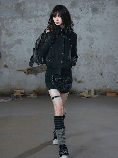 Split Rogue Distressed Sweatshirt【s0000018519】
