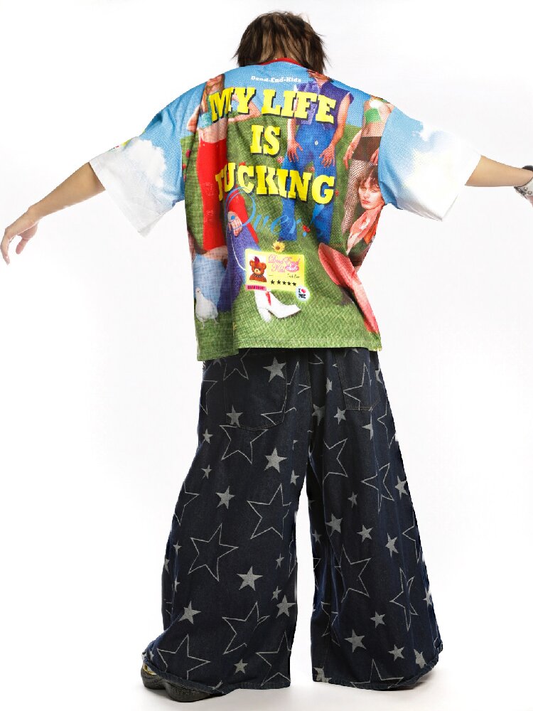 American Card Bear Print T-shirt【s0000015886】