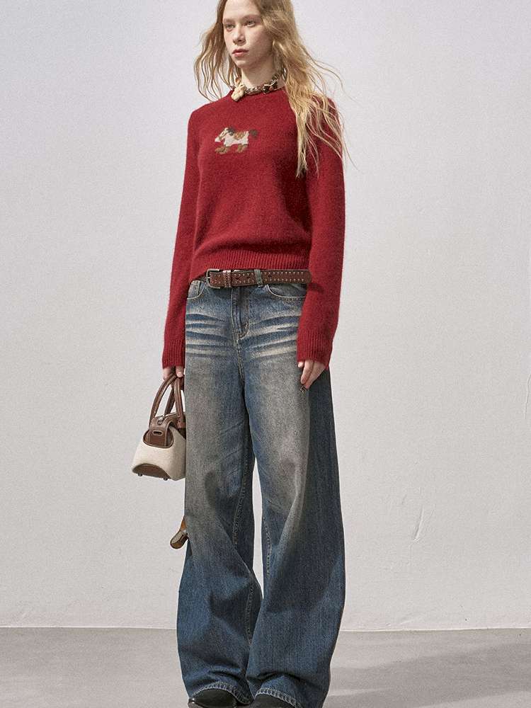 Cat Whisker Wide Leg Vintage Jeans【s0000015216】