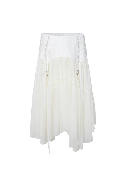 Tulle Pleated Tiered Layered Skirt【s0000013907】