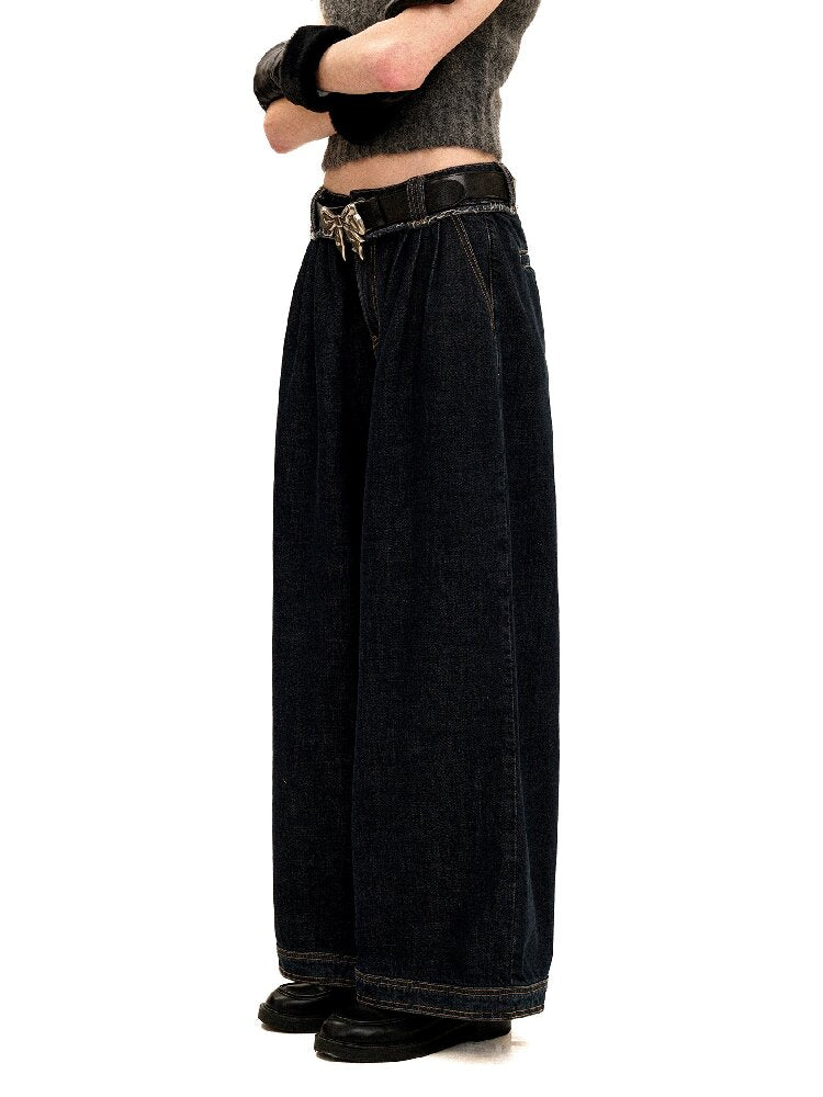 Waist Raw Lace Loose Jeans【s0000016071】