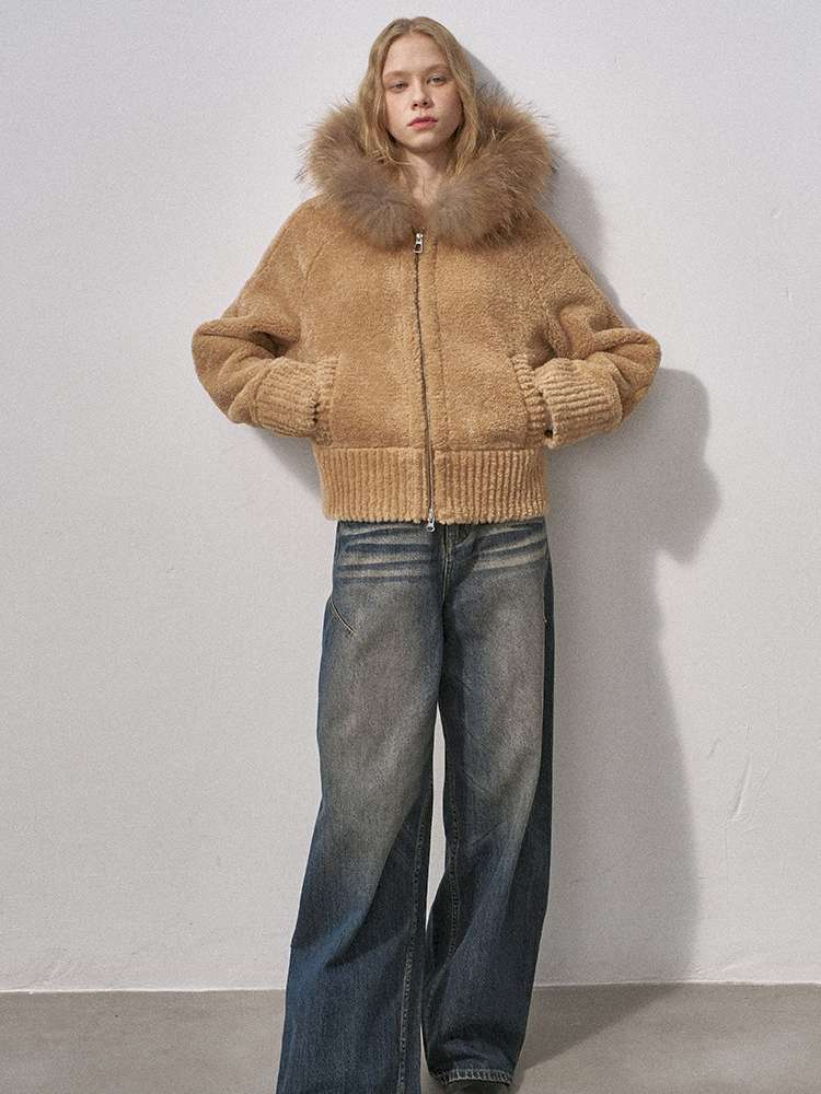 Bear Ears Velvet Faux Fur Jacket【s0000015235】