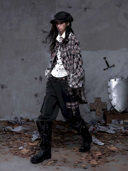 Rock Rebel Punk Check Shirt Jacket【s0000014656】