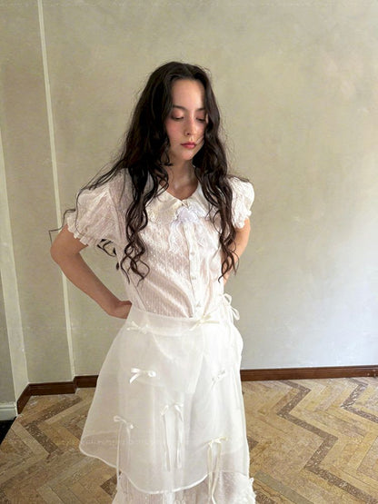 Short-sleeved cotton shirt【s0000012762】