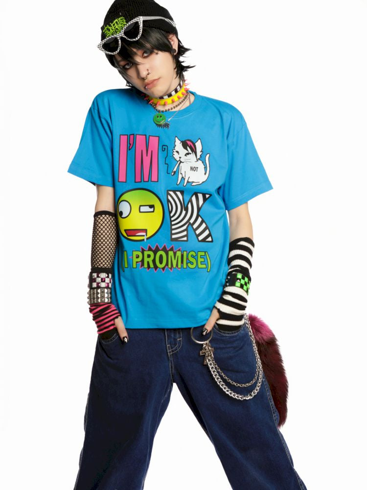 EMO hardcore skateboarding punk loose T-shirt【s0000013599】