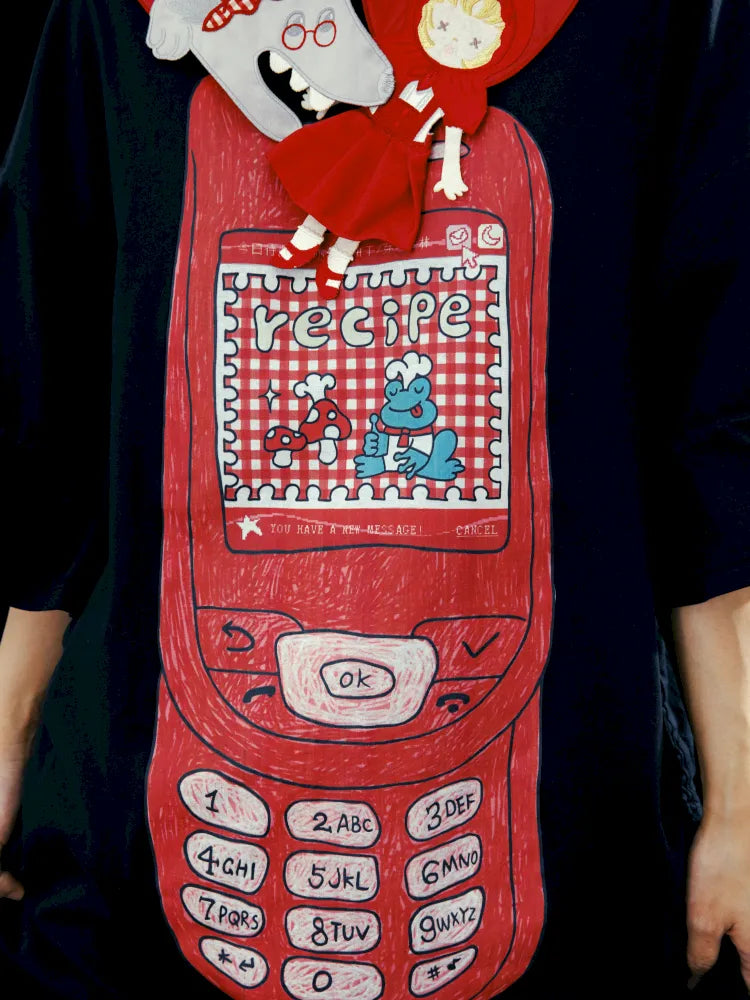 Original Pattern Drawstring Convertible T-Shirt Dress【s0000013932】