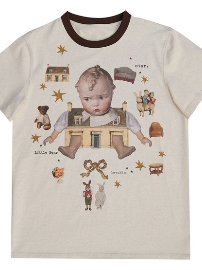 Loose-fitting short-sleeved T-shirt【s0000012763】