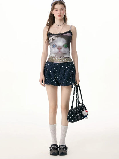 Ink Dots Cloud Bud Short Skirt Pants【s0000017252】