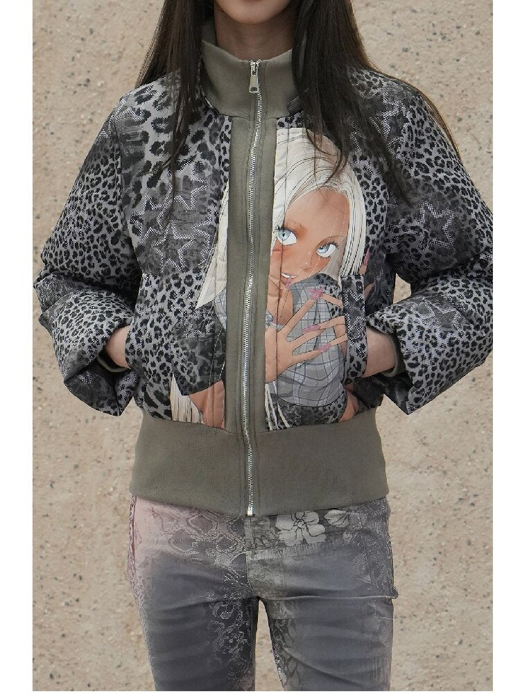 Graffiti White Duck Down Jacket【s0000018070】