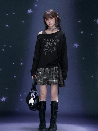 Dark Graffiti Fake Two Dress【s0000015466】