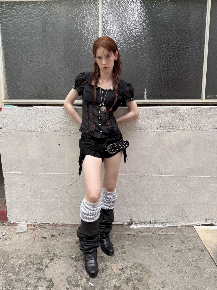 Micro-Stretch Fabric Low-Waist Shorts【s0000012704】