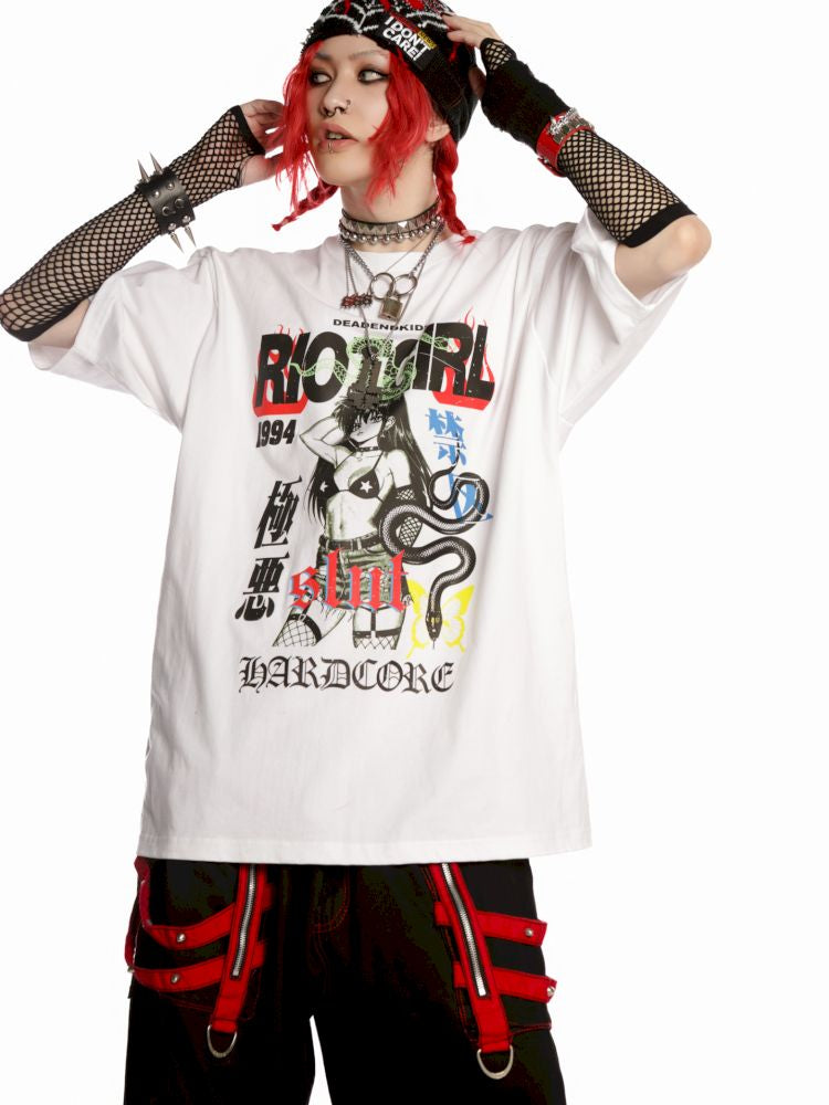 Street tide loose versatile multicolor T-shirt【s0000013601】