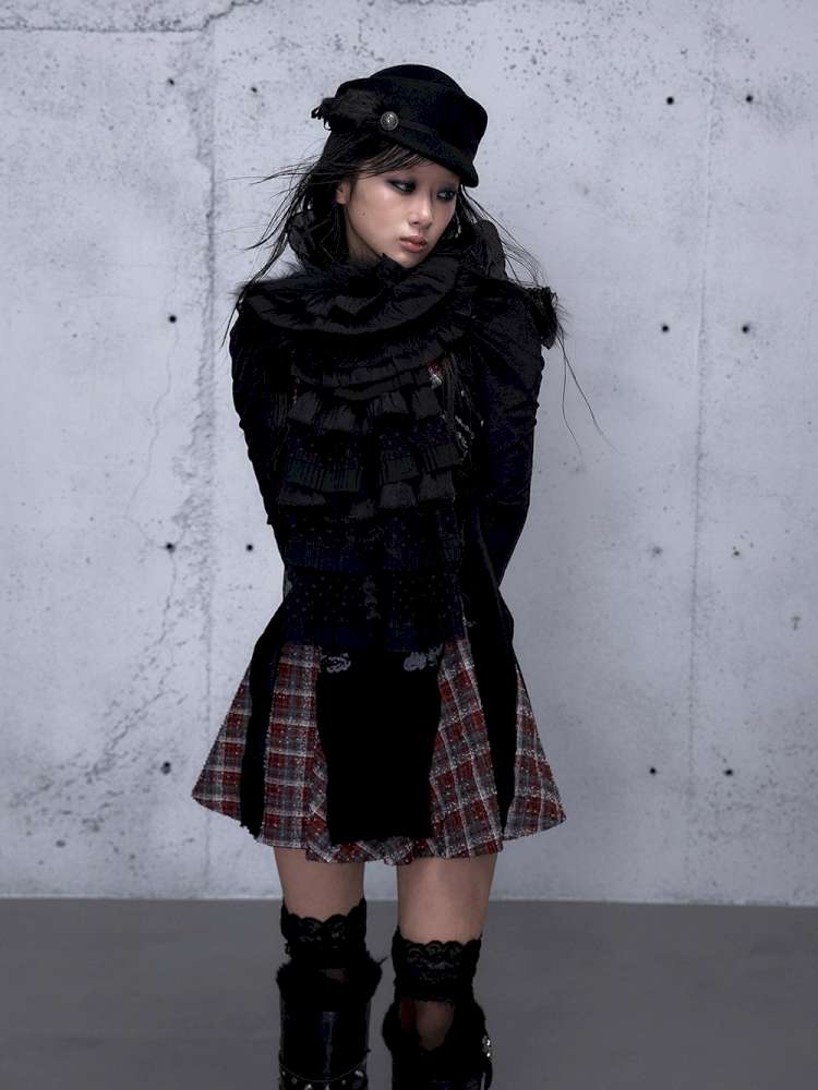 Court Lace Layering Furry Scarf【s0000014932】