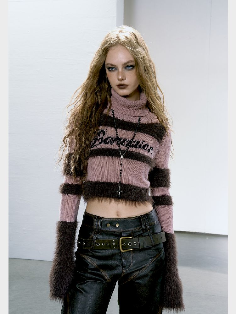 Spice girl splicing jacquard sweater【s0000005149】