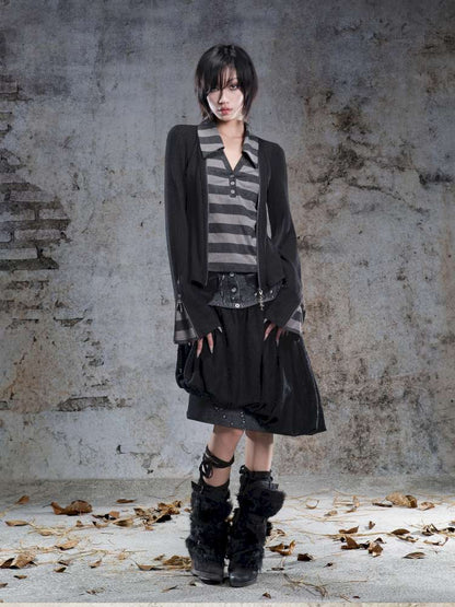 V-Neck Pullover Long-Sleeve Knit Top【s0000014492】