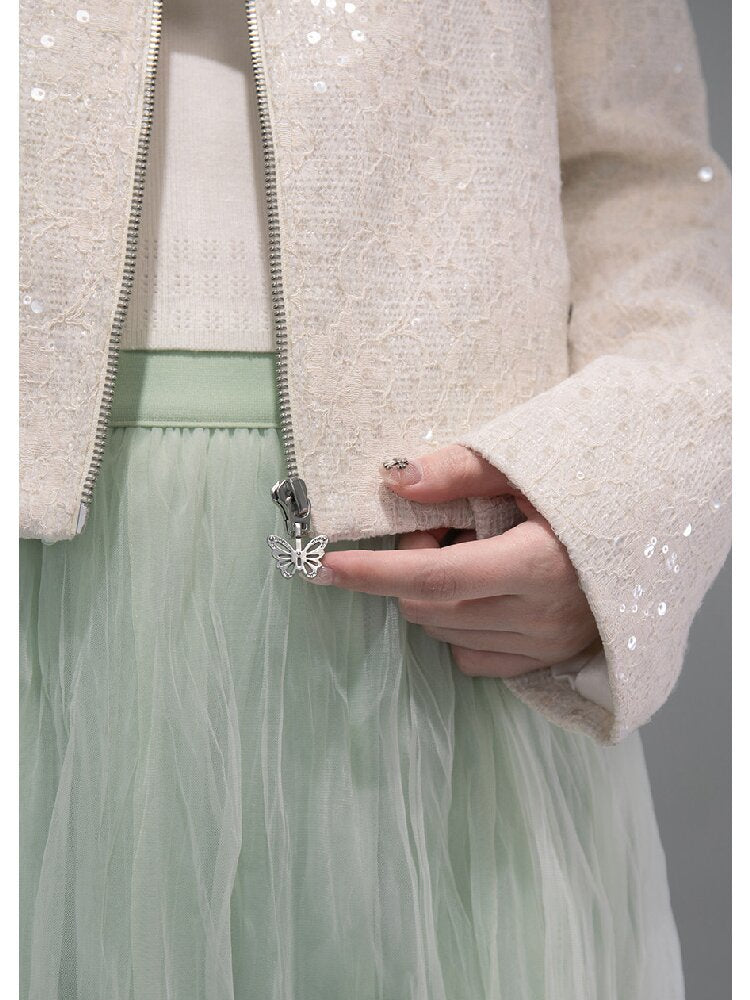 Liubo Gauze Green Irregular Skirt【s0000015738】