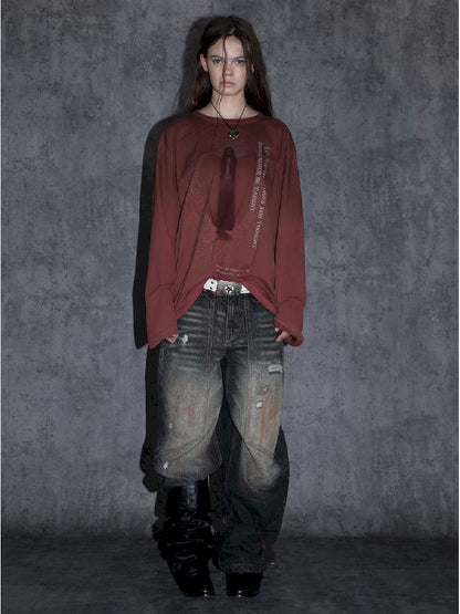 Basic Round Neck Long Sleeve T-Shirt【s0000011265】