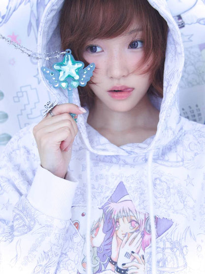 Star-Print Hoodie【s0000014438】