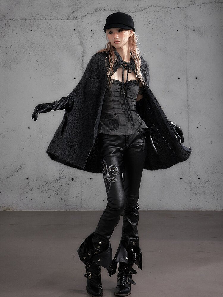 Washed Wax Leather Skinny Pants【s0000019162】