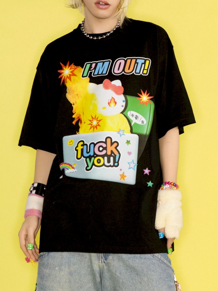 Streetwear loose cotton T-shirt【s0000013171】