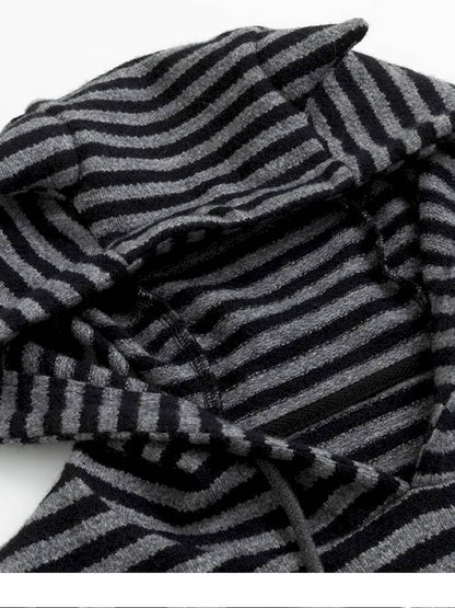 Striped Cat-Ear Hoodie【s0000014425】