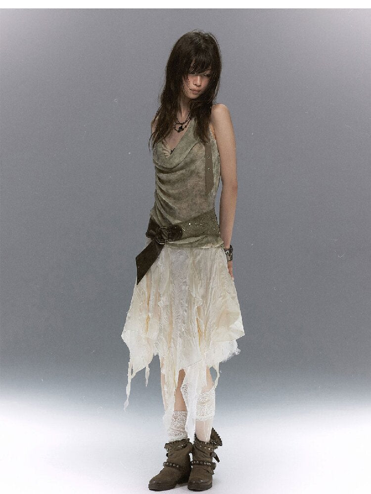 Gold 2000S Distressed Bikini Dress【s0000017044】