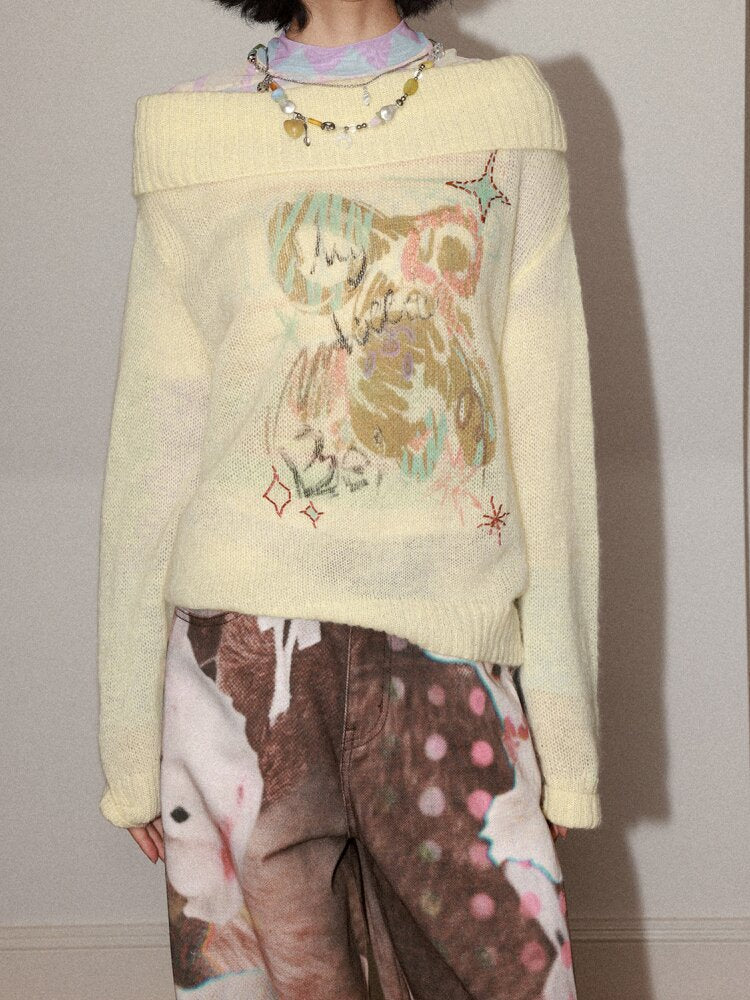 Gummy Bear Graffiti Pullover Sweater【s0000015459】