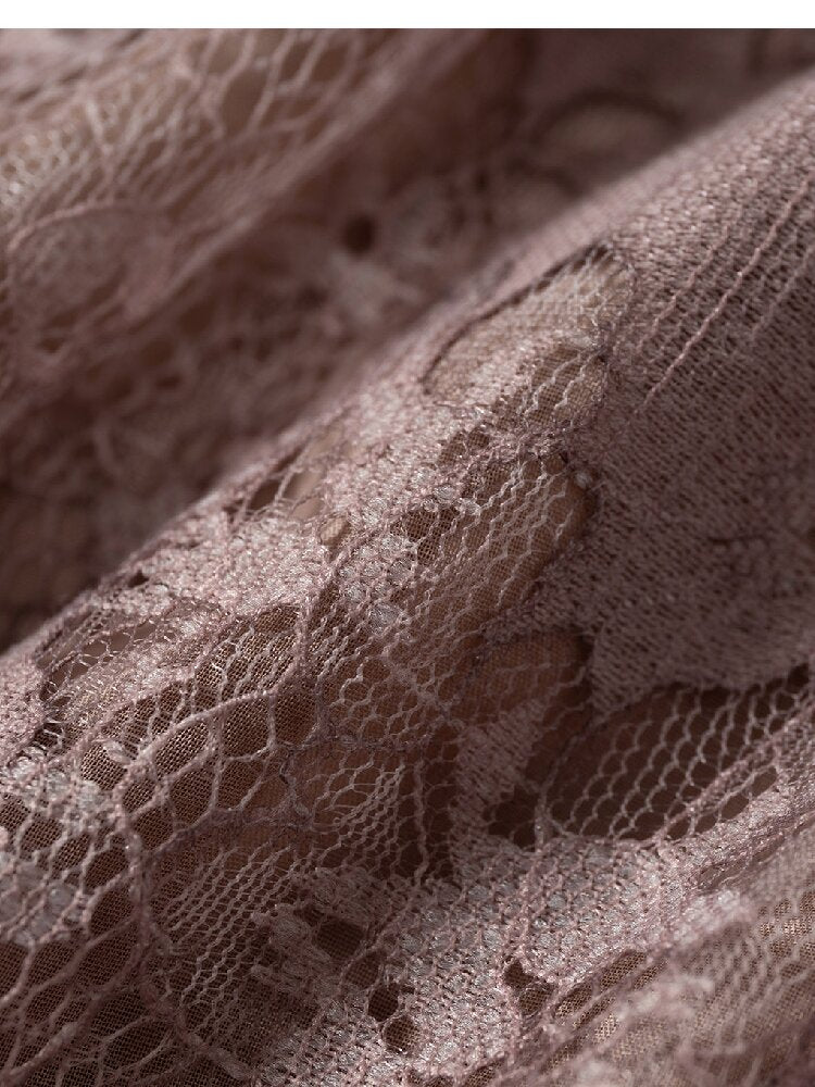 Lace Irregular Hem Halter Dress【s0000016206】