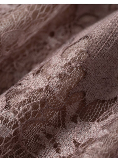 Lace Irregular Hem Halter Dress【s0000016206】