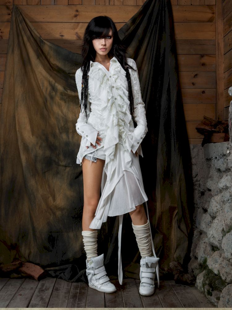 Ruffled Asymmetric Cardigan【s0000013897】