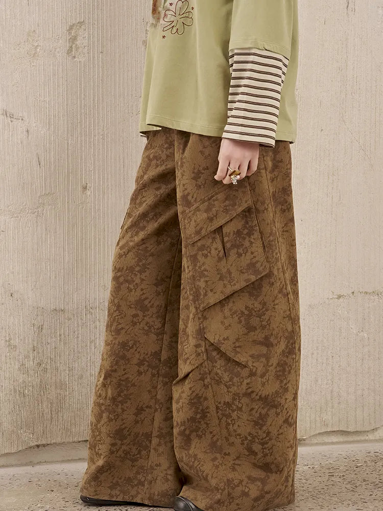 Pocket Structured Relaxed Straight-Leg Workwear Pants