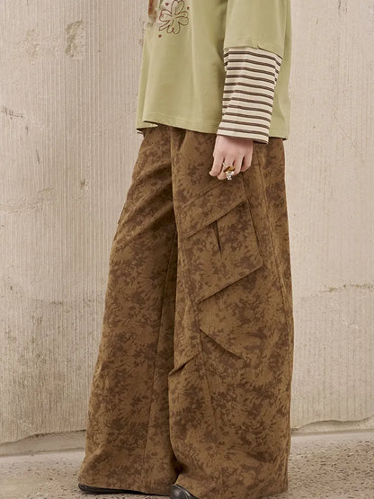 Pocket Structured Relaxed Straight-Leg Workwear Pants【s0000014071】