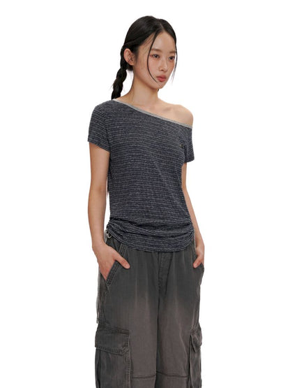 Drawstring Short Sleeve T-Shirt【s0000012496】