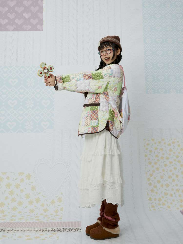 Quilted Print Blocked Padded Jacket【s0000015037】