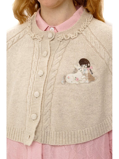 Horse Patch Embroidered Cape Top【s0000016124】
