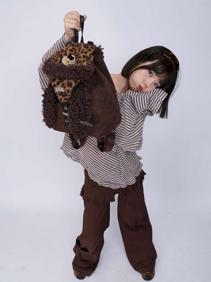 Rabbit Ears Cute Fur Crossbody School Bag【s0000014619】